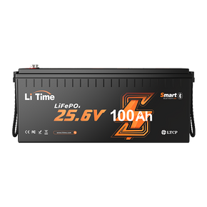 LiTime 24V 100Ah LiFePO4 Batterie Bluetooth pour Camping-car et Marine