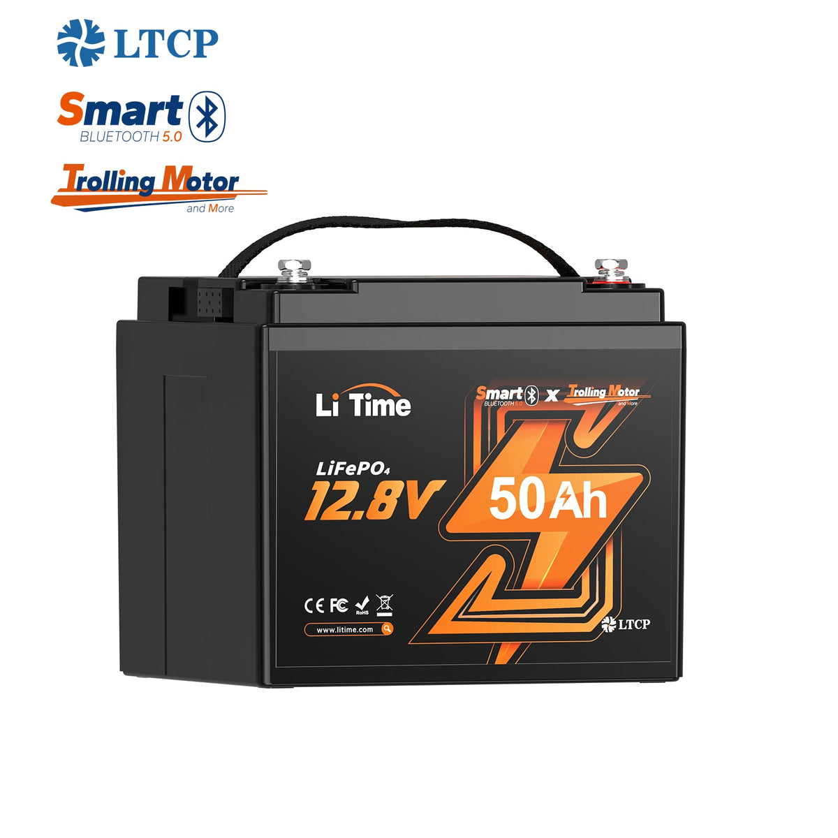 ⚡BF SALE Hors Taxes : 137.99€⚡12V 50Ah Batterie au lithium Bluetooth pour bateaux à moteur électrique