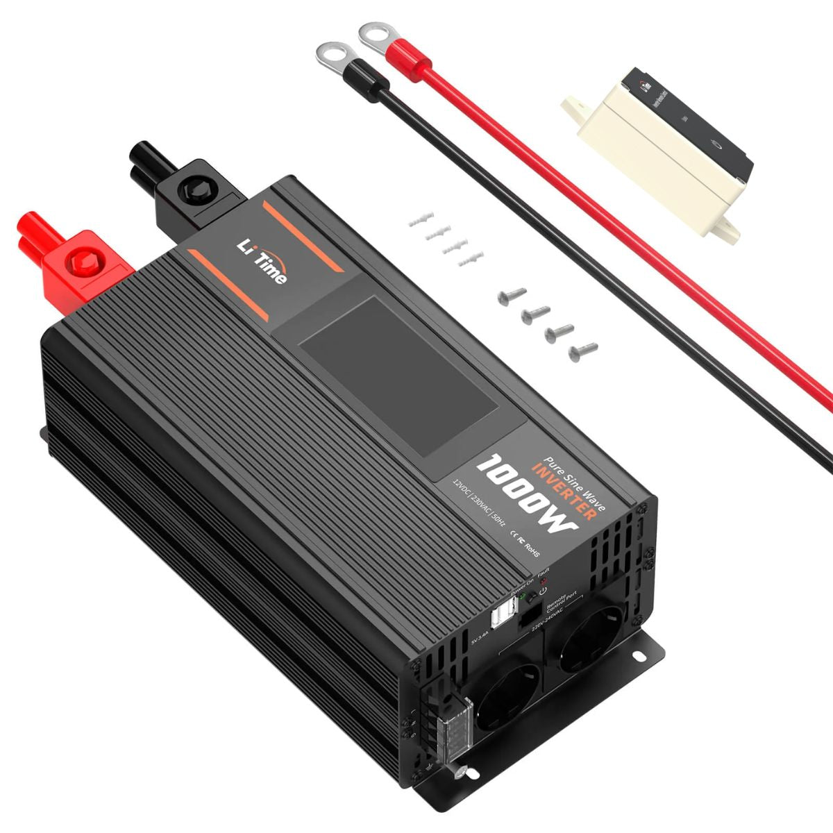 LiTime 1000W Onduleur Reiner Sinus Pur - Convertisseur 12V CC à 230V CA