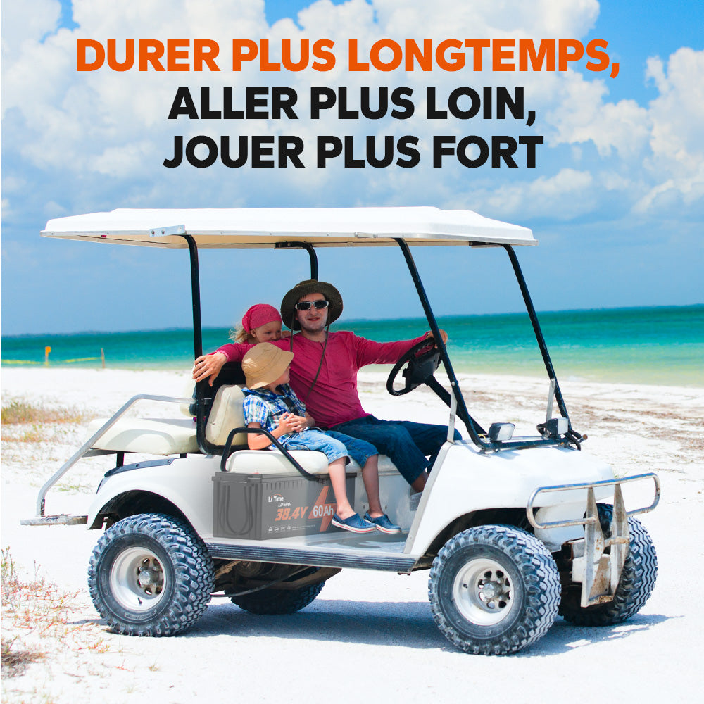 LiTime 36V 60Ah Batterie lithium pour voiturette de golf