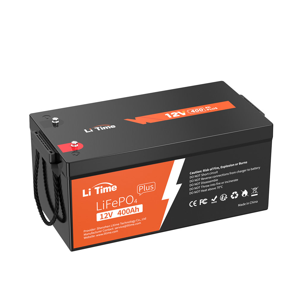 ⚡Auto-réduc Hors Taxes: 1168.39 € ⚡LiTime 12V 400Ah Lithium LiFePO4 Batteria