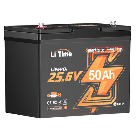 24V 50Ah Batterie Lithium Low-Temp Bluetooth pour Moteurs Électriques de Bateaux
