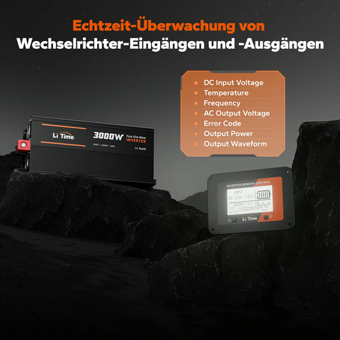 LiTime Onduleur 3000W Onda Sinusoidale Pura 12V a 230V CA