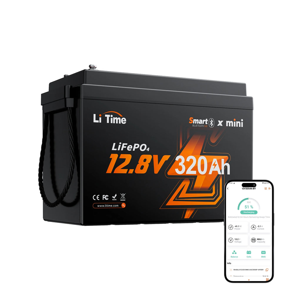 【PRÉCOMMANDE】Batterie LiFePO4 12V 320Ah W190 avec Bluetooth pour camping-car, installation sous siège