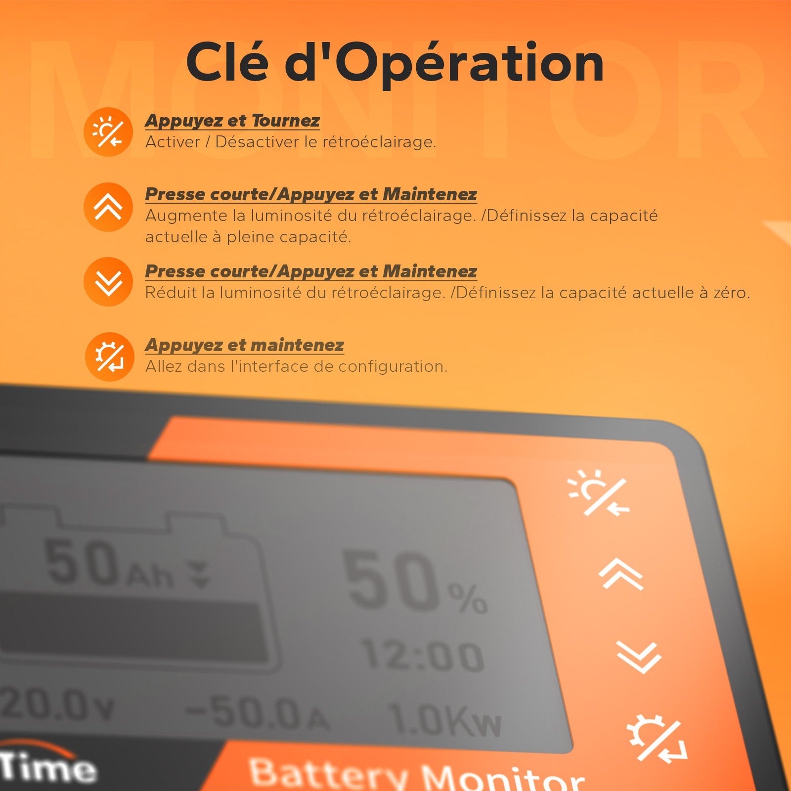 LiTime 500A Chargeur de batterie avec écran LCD et shunt