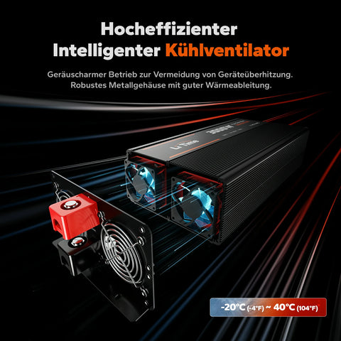 LiTime Onduleur 3000W Onda Sinusoidale Pura 12V a 230V CA