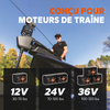 LiTime 12V 100Ah TM Batterie Lithium pour Moteur Marin