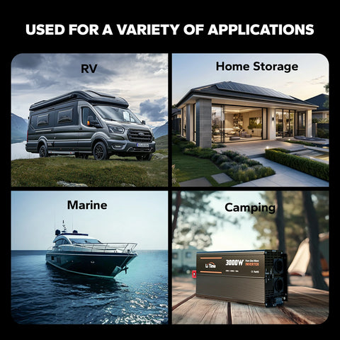 LiTime Onduleur 3000W Onda Sinusoidale Pura 12V a 230V CA