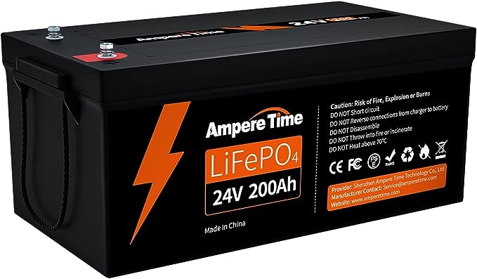 LiTime 24V 200Ah Piles au lithium LiFePO4 du groupe 8D