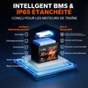24V 50Ah Batterie Lithium Low-Temp Bluetooth pour Moteurs Électriques de Bateaux