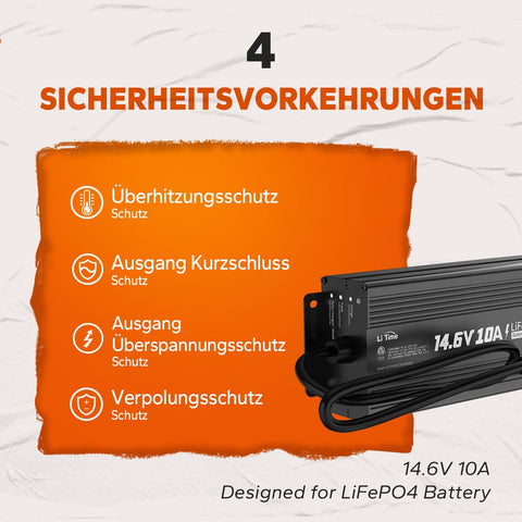 Chargeur LiFePO4 12V avec protection contre surtensions et courts-circuits