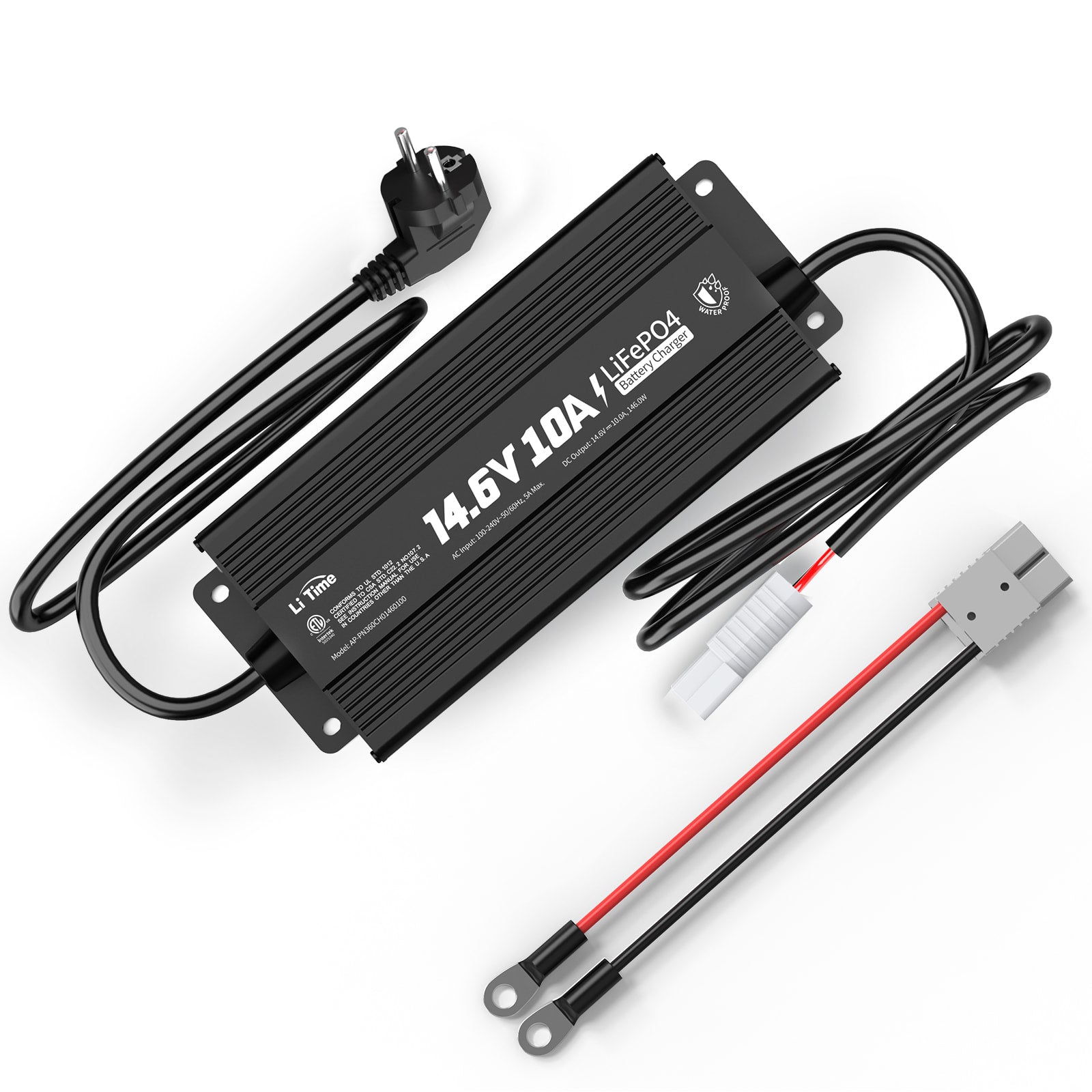 Chargeur LiTime 12V 10A pour batteries LiFePO4 avec certification IP65