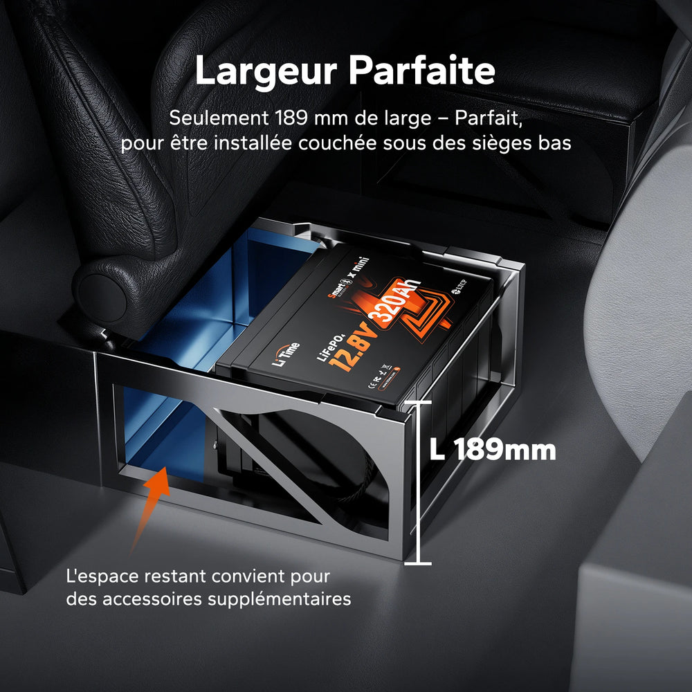 LiTime Batterie LiFePO4 12V 320Ah format compact idéal 
