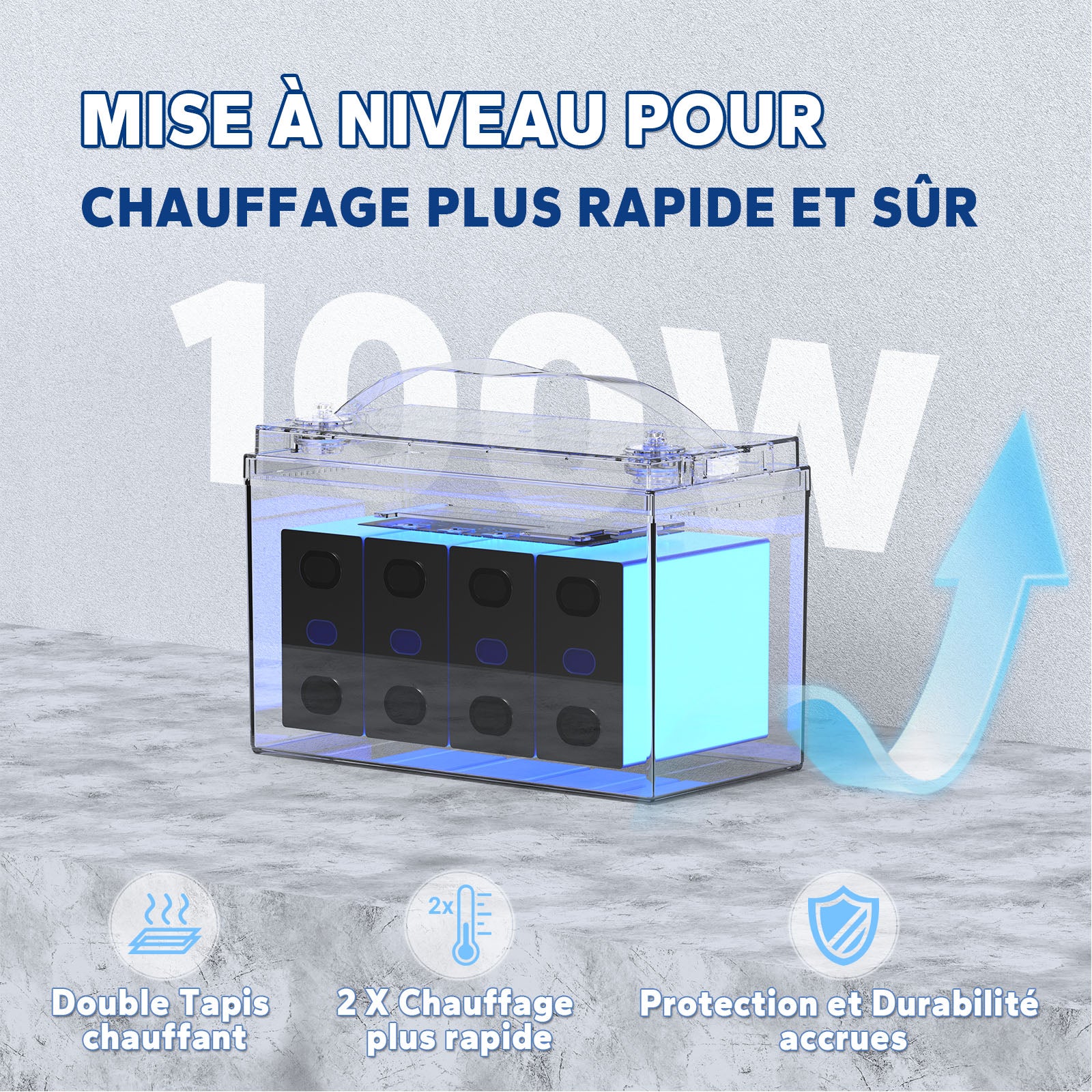 LiTime 12V 100Ah Batterie LiFePO4 Auto-Chauffante À Basse Température