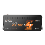 LiTime 24V 100Ah LiFePO4 Batterie Bluetooth pour Camping-car et Marine