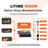 LiTime 1000W Onduleur Reiner Sinus Pur - Convertisseur 12V CC à 230V CA