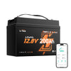 Batterie LiFePO4 LiTime 12V 200Ah Xtra-Mini avec Bluetooth pour camping-cars et camping | Cellules haut de gamme, 6000+ cycles à 100 % de DOD