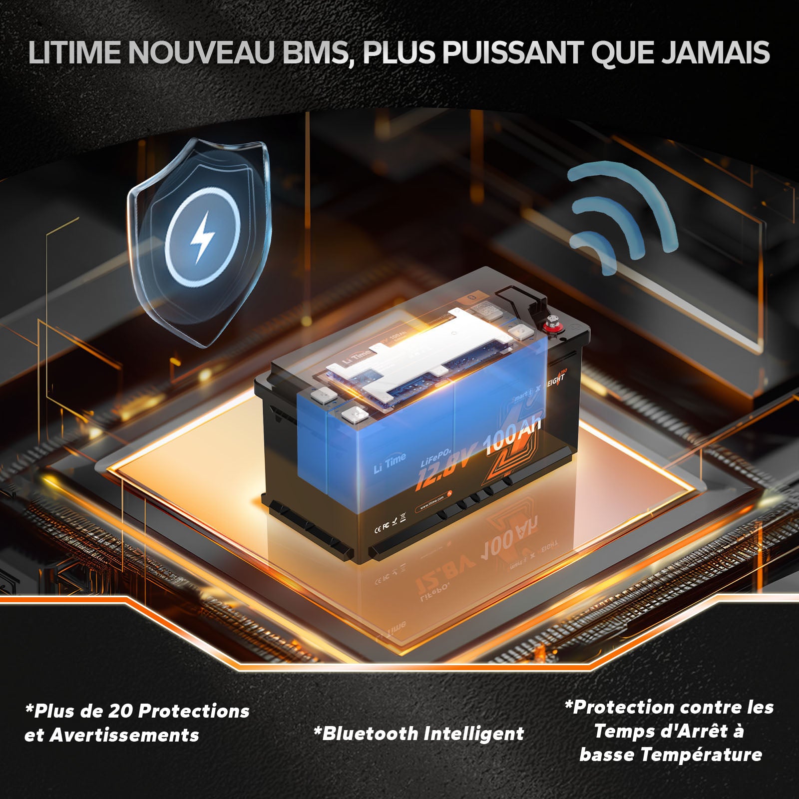Système BMS avancé de la batterie LiTime.
