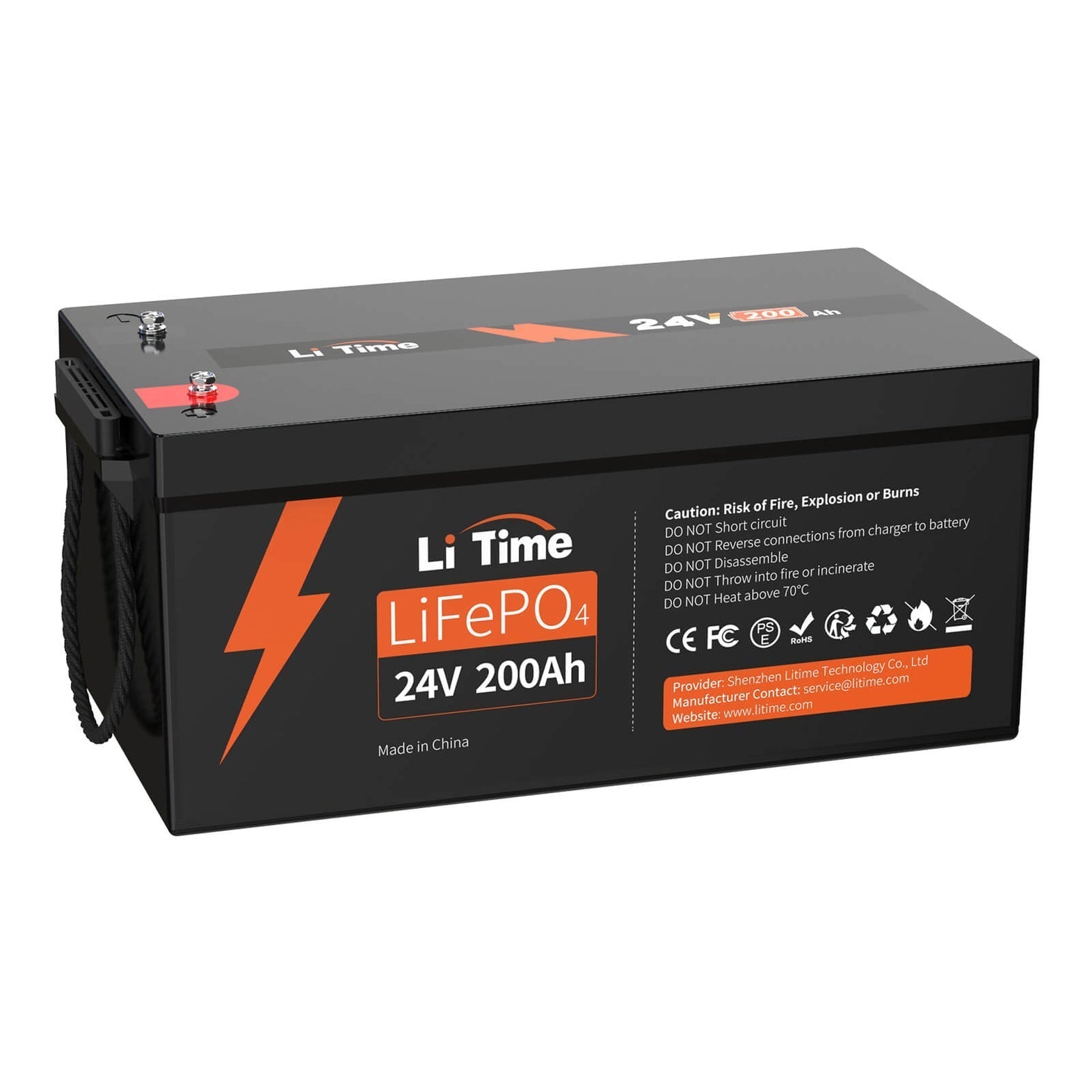 LiTime 24V 200Ah Piles au lithium LiFePO4 du groupe 8D