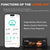 Interface de l'application LiTime sur smartphone pour la surveillance en temps réel, le contrôle du système et le diagnostic des pannes de la batterie Bluetooth 24V 100Ah