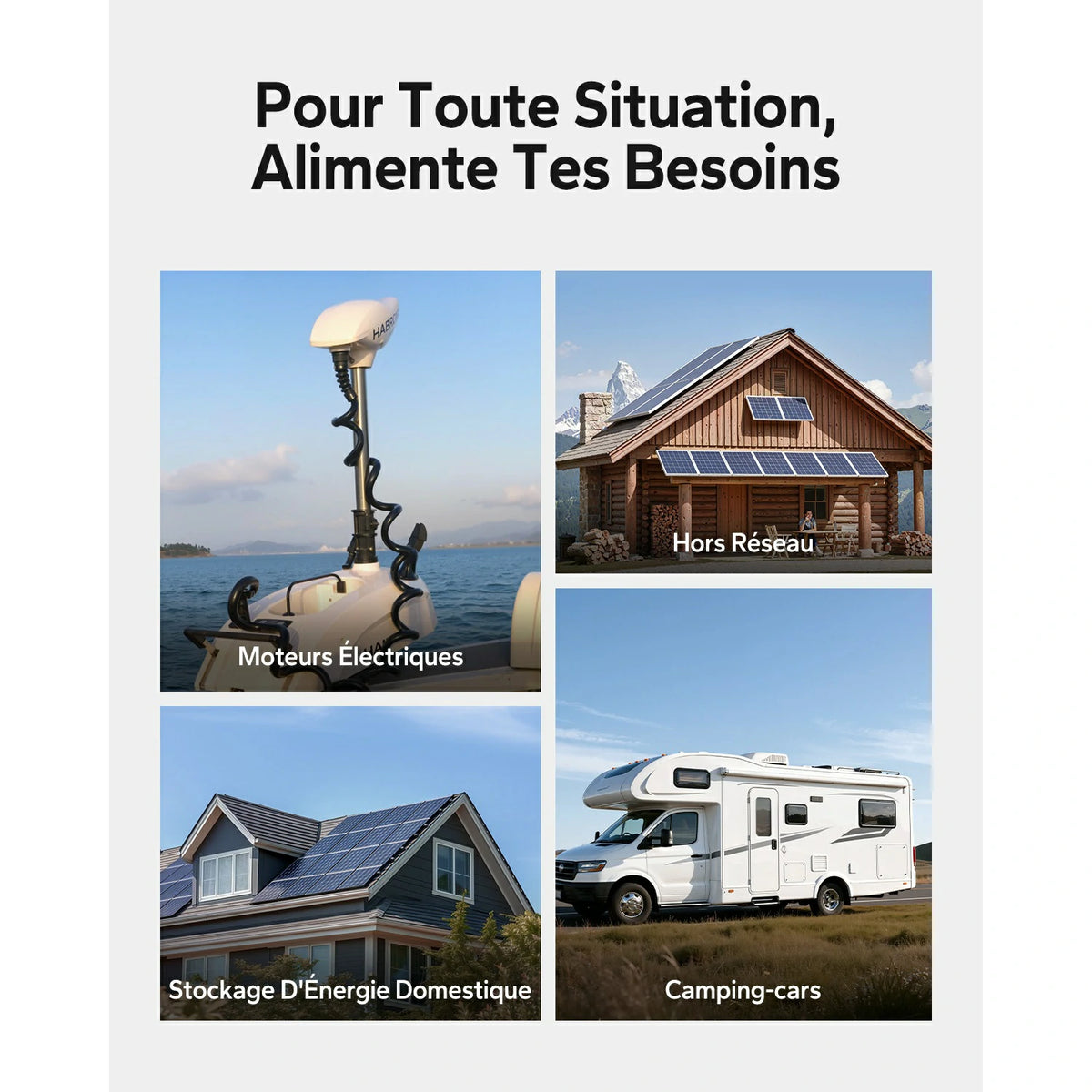Utilisation de la batterie 12V 100Ah pour camping-cars, moteurs électriques et panneaux solaires