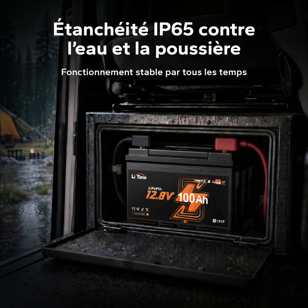 Batterie LiFePO4 12V 100Ah H168 avec protection automatique contre les basses températures