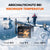 Batterie à décharge lente LiTime 12.8V 50Ah Smart pour moteur de bateau de pêche, résistante au gel et aux basses températures en hiver.