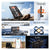 Résumé des fonctions clés de la batterie LiTime 12V 100Ah Slim Edition LiFePO4 : design ultra-fin de 6,2 cm, auto-chauffage double mode, surveillance Bluetooth, durée de vie de 10 ans et extension maximale 4P4S.