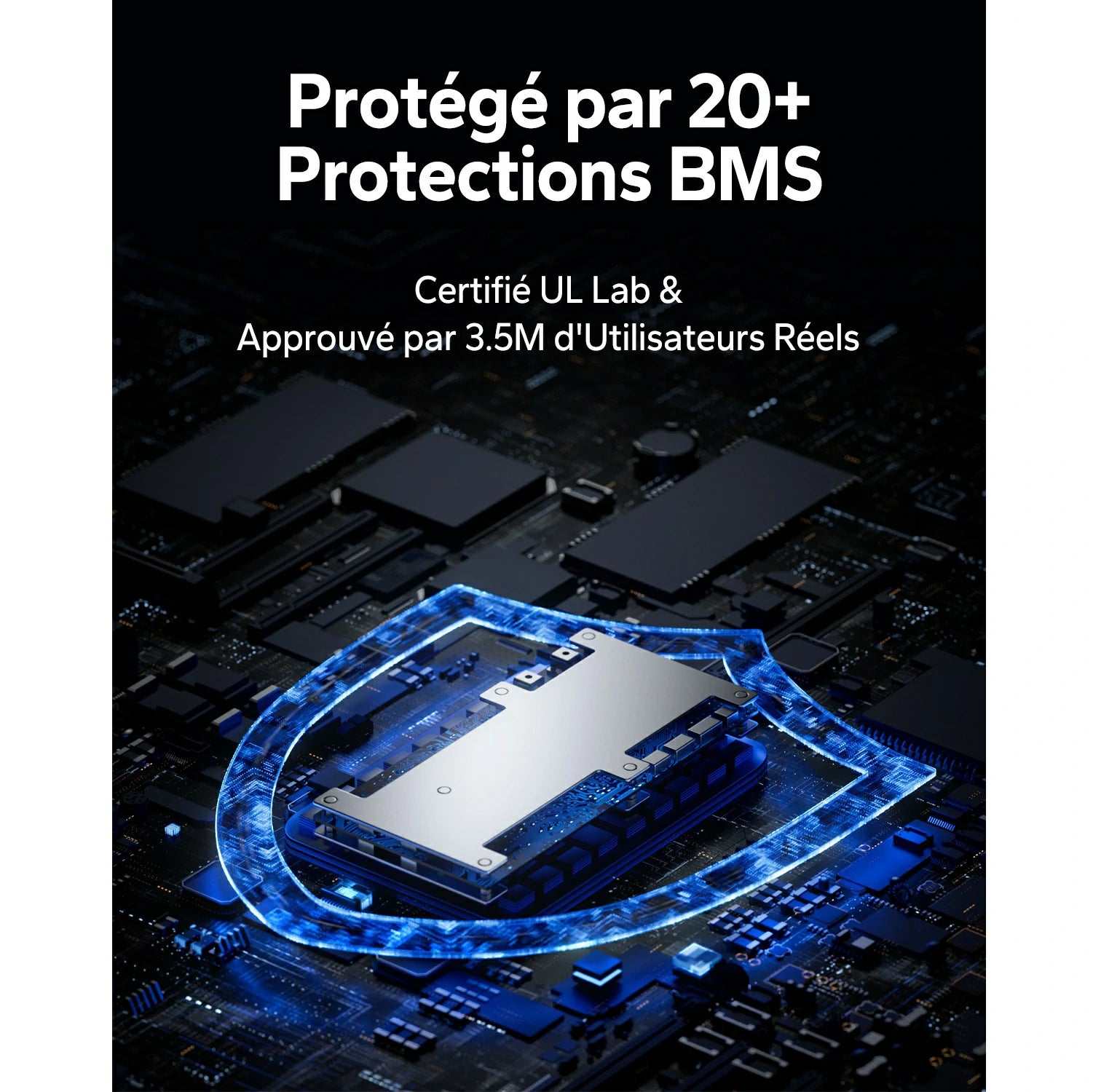 Puce de protection BMS avancée pour une sécurité optimale de la batterie 12V 100Ah