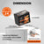 Schéma des dimensions de la batterie lithium LiTime 25.6V 50Ah de taille standard BCI Groupe 24 mesurant 260,10x167,89x210,82 mm