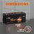 Dimensions et poids de la batterie lithium LiFePO4 LiTime 24V 100Ah avec détails des dimensions en pouces et des bornes M8-16.