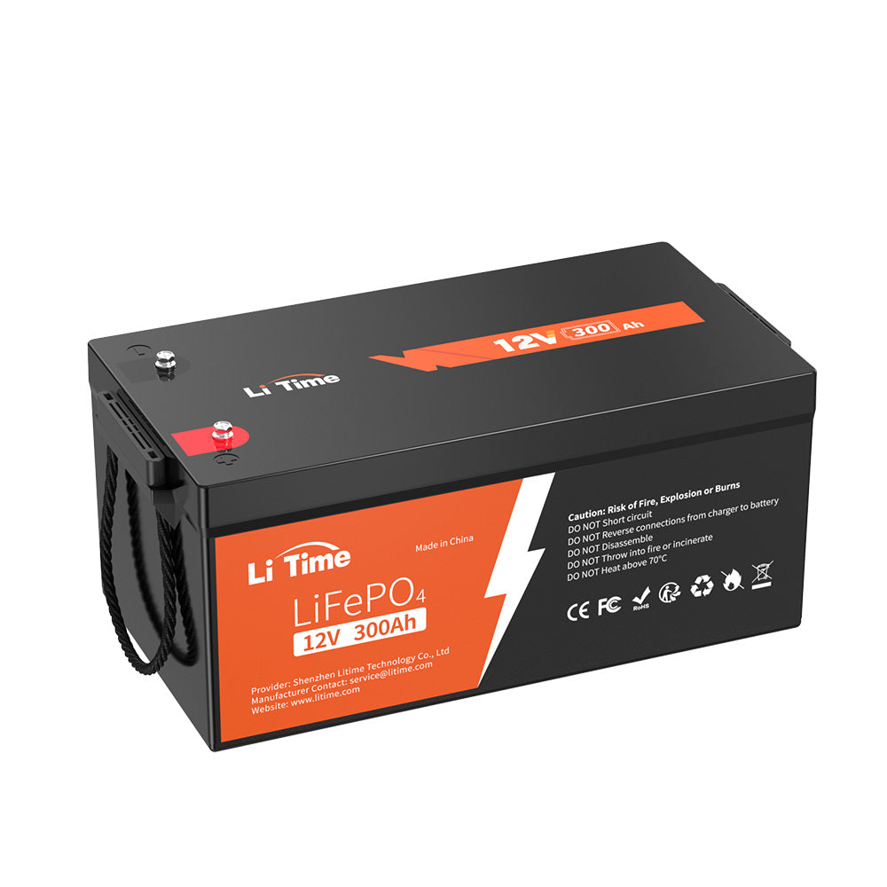 Batterie lithium LiFePO4 LiTime 12V 300Ah pour camping-car et stockage d'énergie