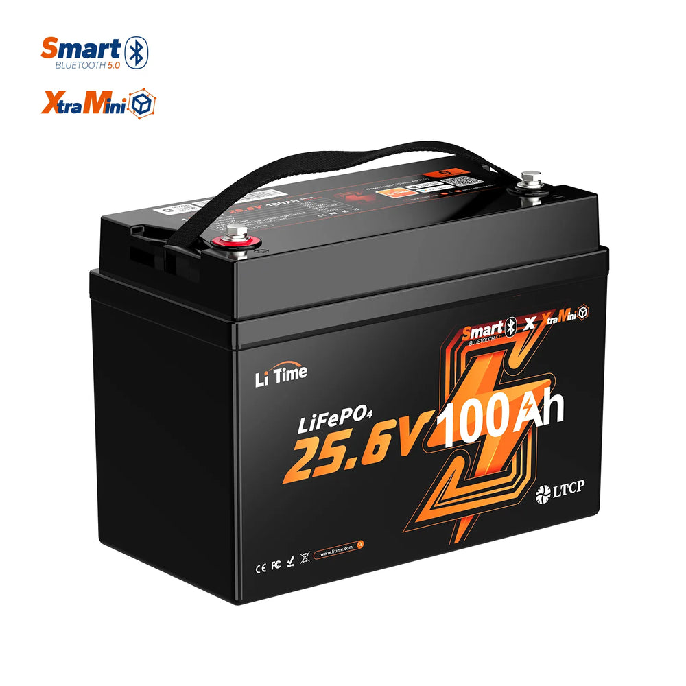Batterie LiTime 24V 100Ah Xtra Mini format Group 31 pour motorisation de bateau électrique et usage marin haute performance