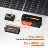 Capacité de courant de la batterie LiTime 12V 200Ah Plus : courant continu de 200A et courant de décharge de pointe de 400A pour applications solaires, camping-car et onduleurs.