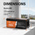 Dimensions et spécifications techniques de la batterie lithium 12V 200Ah Plus LiTime, affichant une longueur de 533 mm, profondeur de 208 mm et hauteur de 216 mm.
