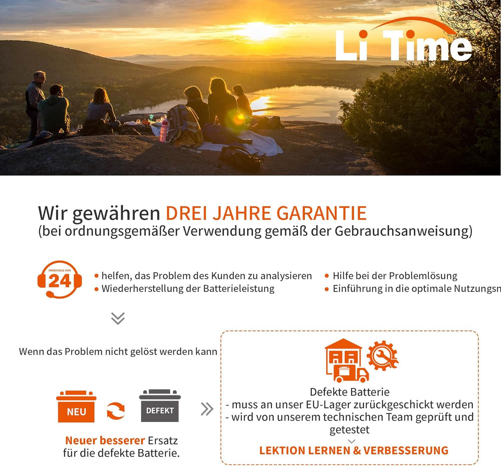 Batterie LiFePO4 12V 6Ah avec garantie de 3 ans et support technique