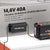 LiTime Chargeur LiFePO4 12V 40A Montable