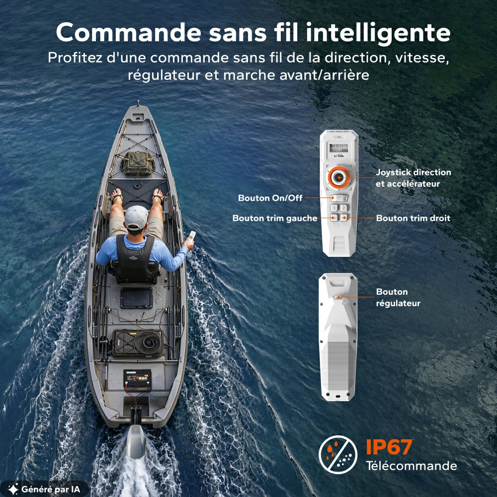 Télécommande sans fil intelligente pour le contrôle de la vitesse et de la direction du moteur LiTime